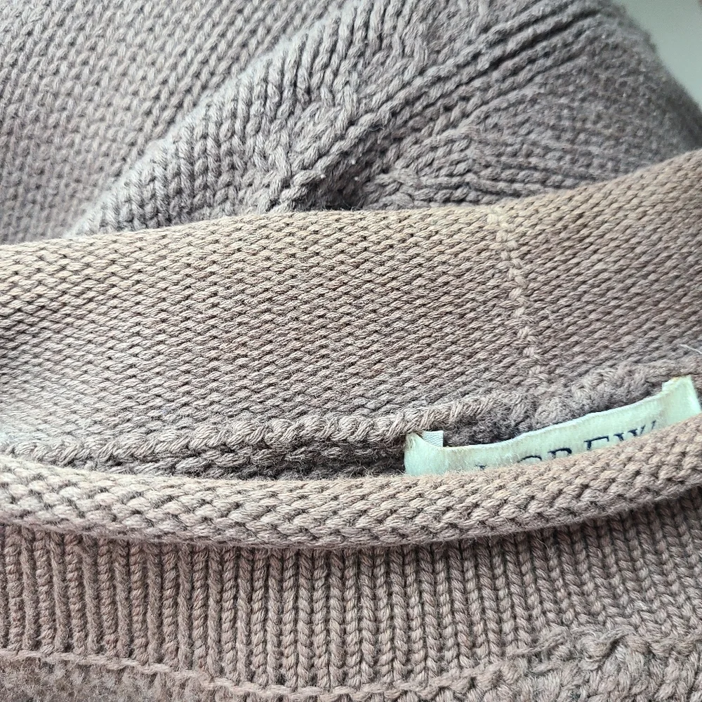J. Crew Roll Neck OarsmanBrown Taupe Heavyweight Cotton Sweater - Picture 6 of 10